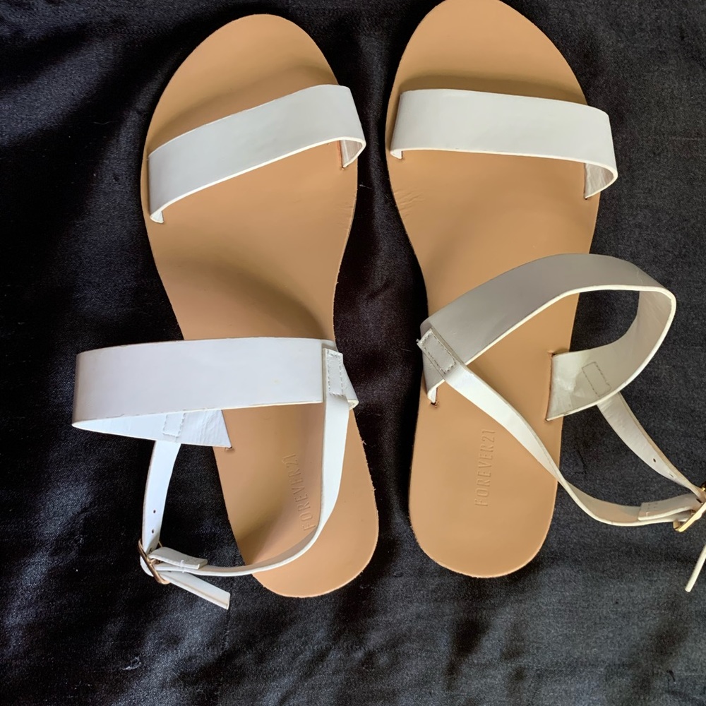 White sandals